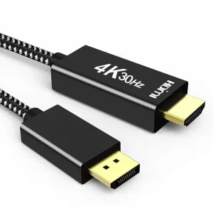 Gold-plated DP Male to HDMI Male Cable 4K 30Hz