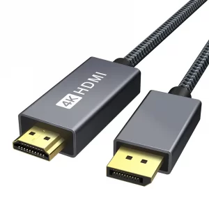4K 60Hz Gold-plated DP Male to HDMI Male Cable