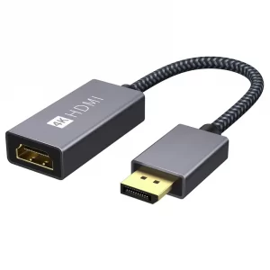 4K 60Hz Gold-plated DP Male to HDMI Female Adaptor Cable